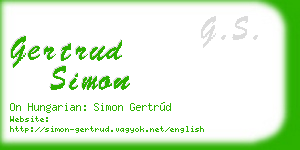 gertrud simon business card