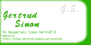 gertrud simon business card